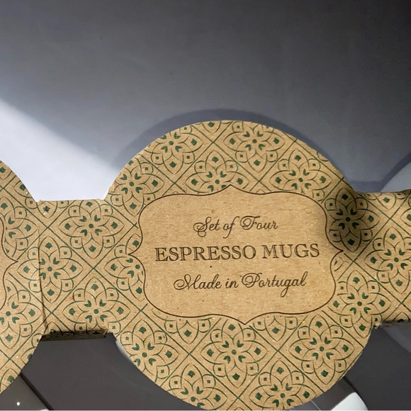 NEW - 4pc White Espresso Mug Set - Picture 4 of 7